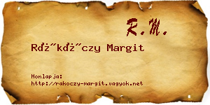 Rákóczy Margit névjegykártya